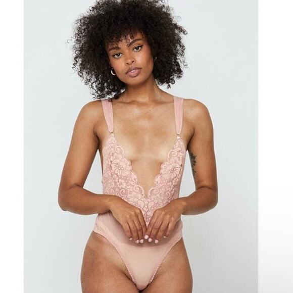 We are HAH Large NWT Cheap and Cheerful Bodysuit Sexy Copper Rose NEW - Picture 1 of 8